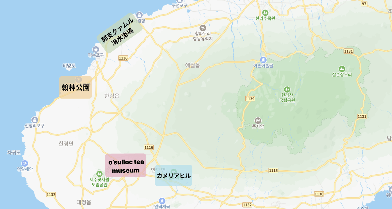 西部/서부 지역 지도