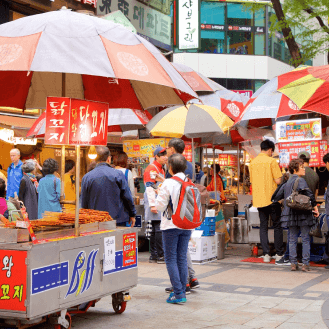 15:30 屋台でホットクを食べる BIFF広場（비프광장）