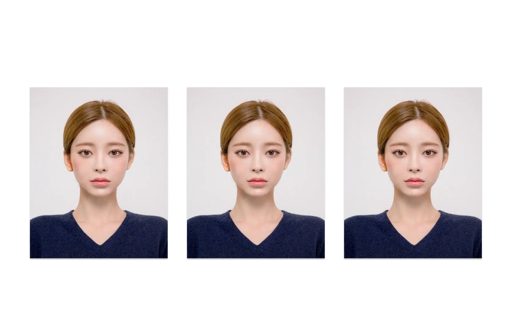 韓国の証明写真は自然に修正してくれるので、3割増しの美人に仕上がります !