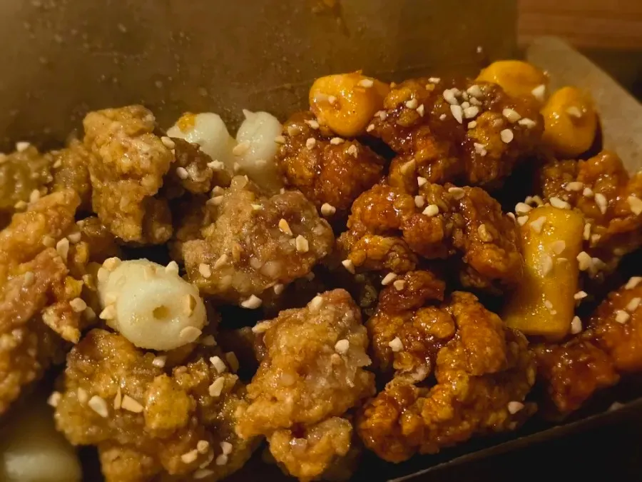 看板メニューの「みかんニンニク味」