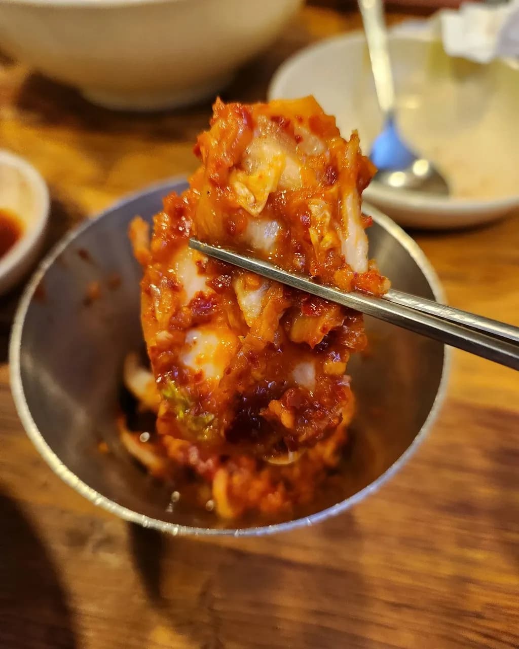 付け合わせのキムチが美味