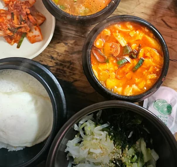 純豆腐チゲ+石焼ビビンバ