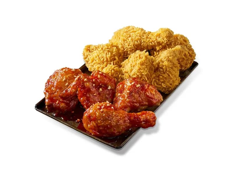 黄金オリーブチキン+ヤンニョムチキン(ハーフ&ハーフ)