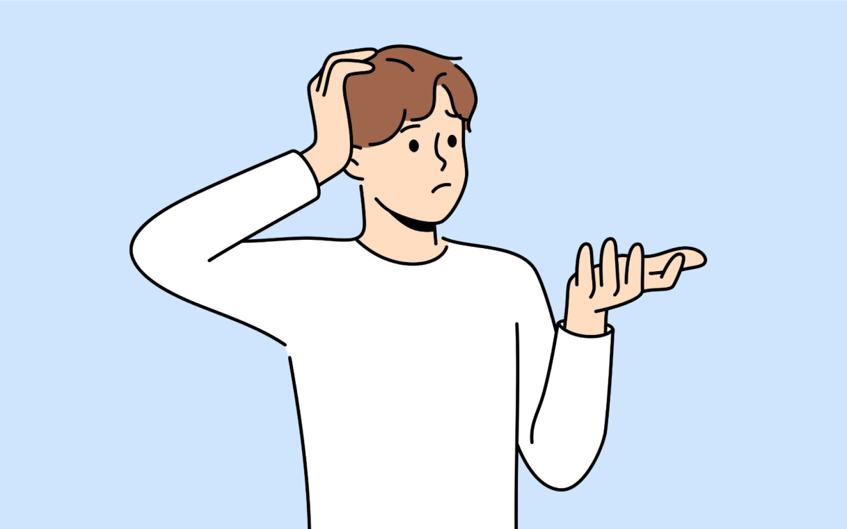 小銭のおつりがもらえず困惑する人